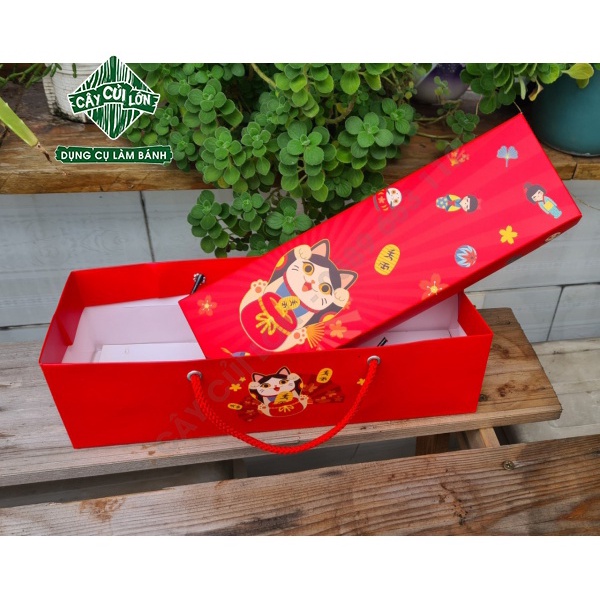 BỘ HỘP BÁNH DỨA LUCKY CAT