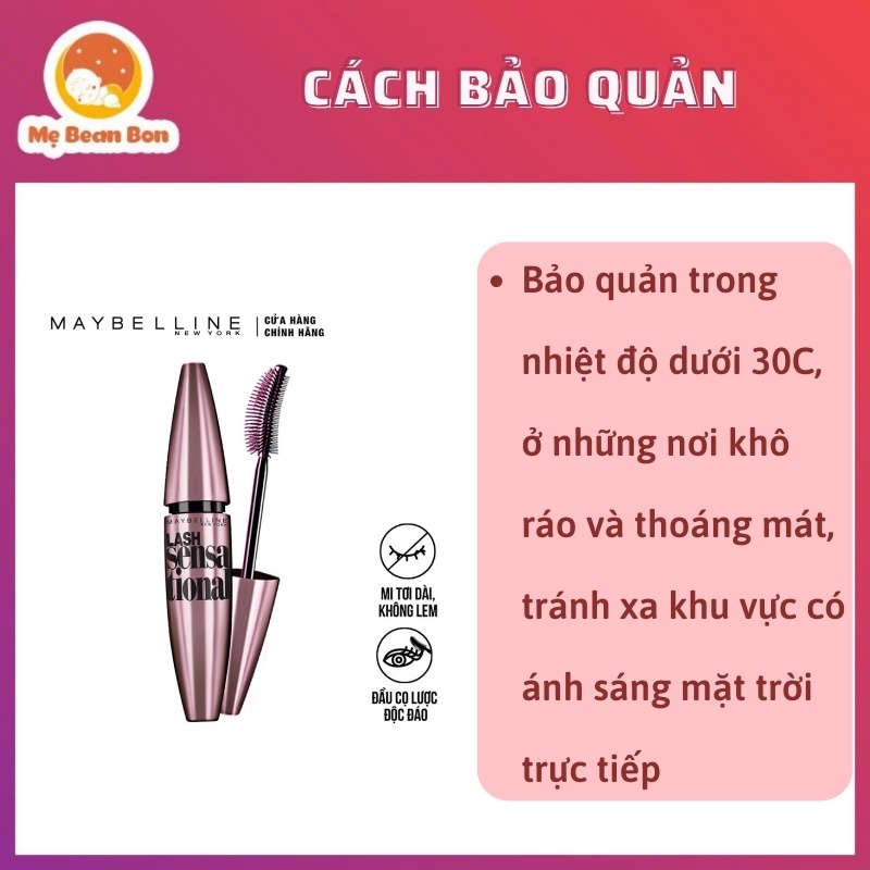 Chuốt mi Mascara Maybelline Lash Sensational, Mỹ