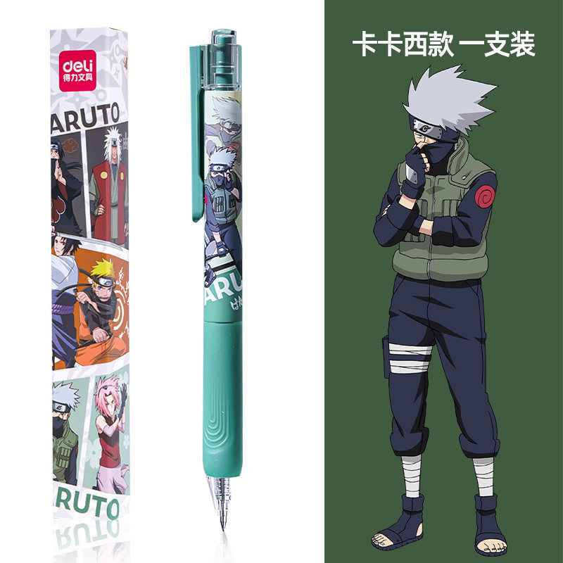 Bút Mực Gel Nhanh Khô Hình Hoạt Hình Naruto 0.5