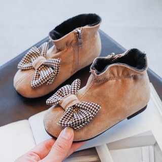 giày bốt bé gái size 26-36 da lộn mềm xinh