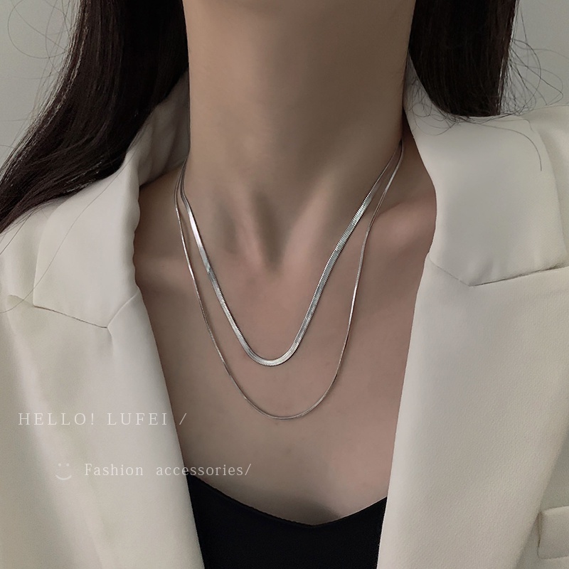MOCHASHUDây chuyền Mochashu hai lớp thiết kế đơn giản thời trang cho nữ