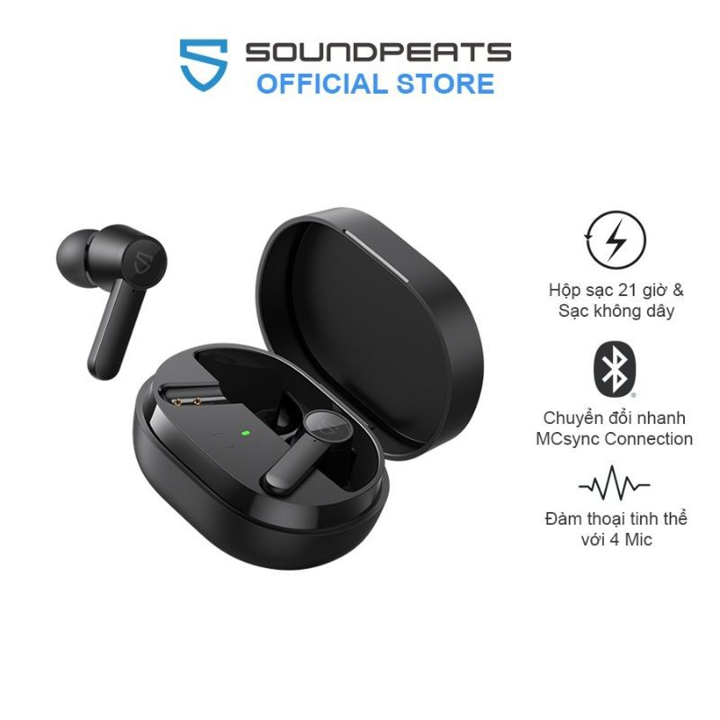 Tai Nghe True Wireless In-ear Soundpeats Q Bluetooth V5.0 Dual Míc