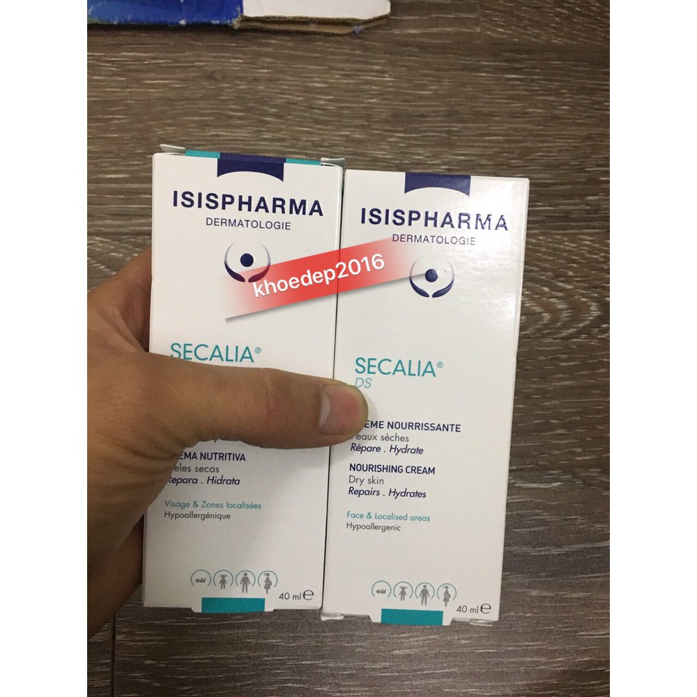 Kem dưỡng ẩm cho da khô, hỗ trợ điều trị bỏng ISIS Pharma - Secalia DS - 40ml