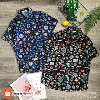 [Yeah1Shop]- Áo sơ mi hoạt hình Space/ Photo ( M, L , XL)