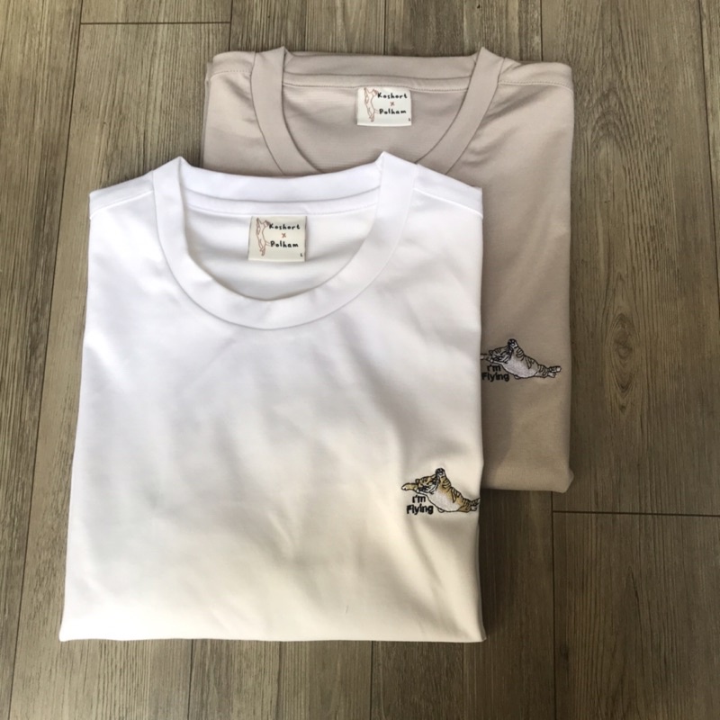 Áo thun nam dài tay thêu hình mèo xuất Hàn