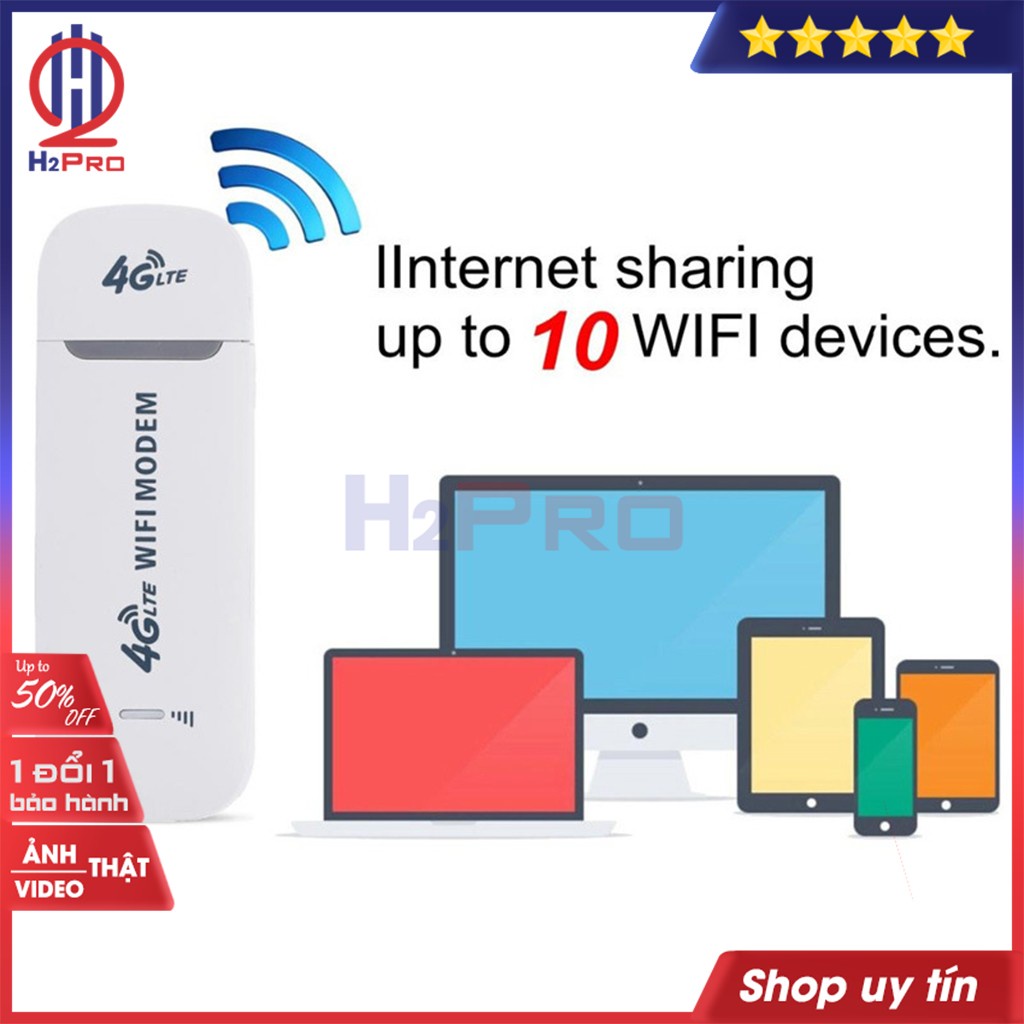 Usb 4g phát Wifi Dongle H2pro tốc độ 150Mbps-10 thiết bị(1 chiếc),usb 4g cho laptop, máy tính, điện thoại cao cấp giá rẻ