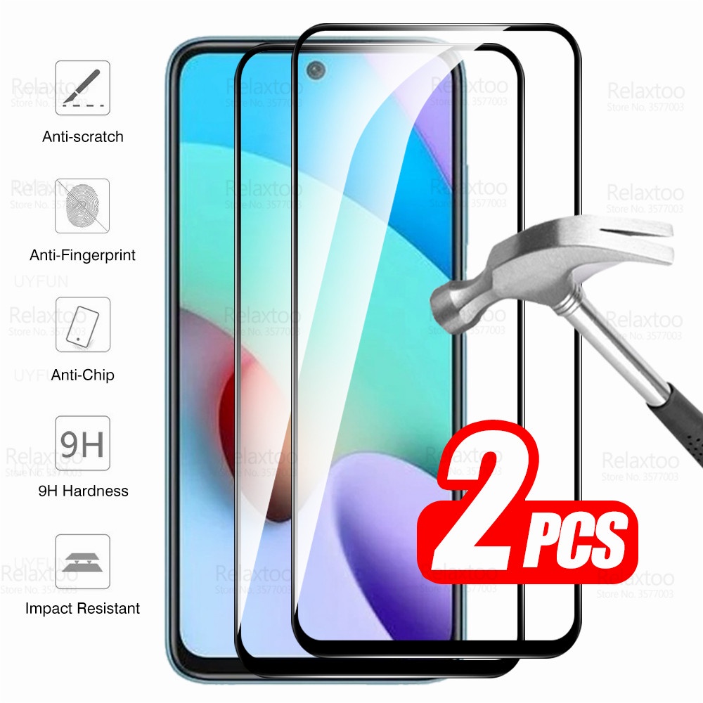 Set 2 kính cường lực 9D bảo vệ toàn màn hình cho Xiaomi Redmi 10 Redmi10 Redme Readmi 10