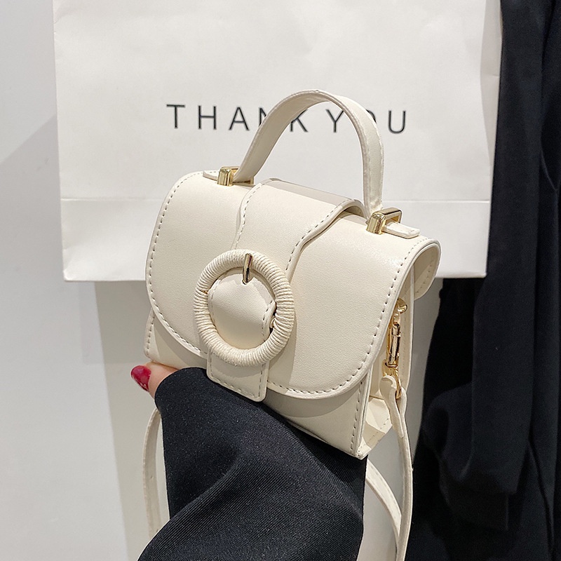 Túi Đeo Chéo Hình Vuông Màu Sắc Đơn Giản Dễ Phối Đồ Phong Cách Hàn Quốc Thời Trang Cho Nữ