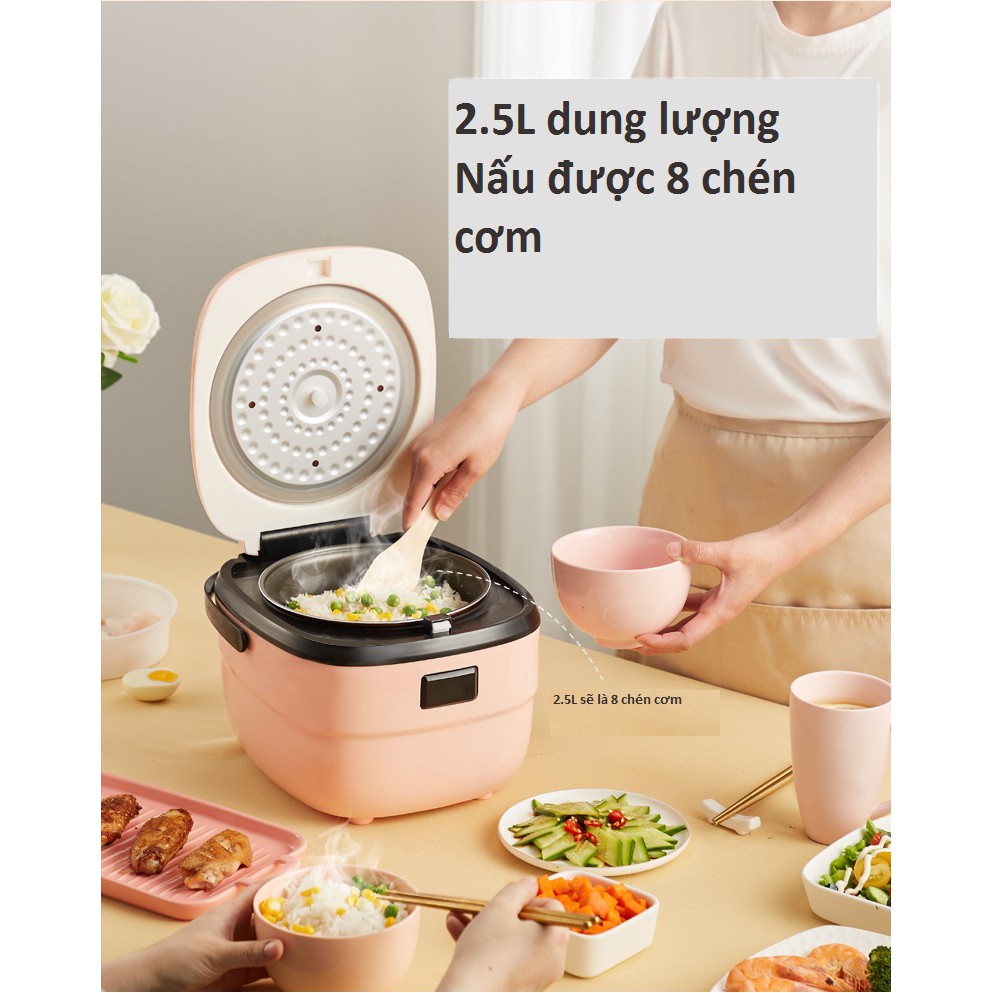 Nồi cơm điện mini thông minh 8 chức năng-tặng kèm 1 bộ dao kéo | BigBuy360 - bigbuy360.vn