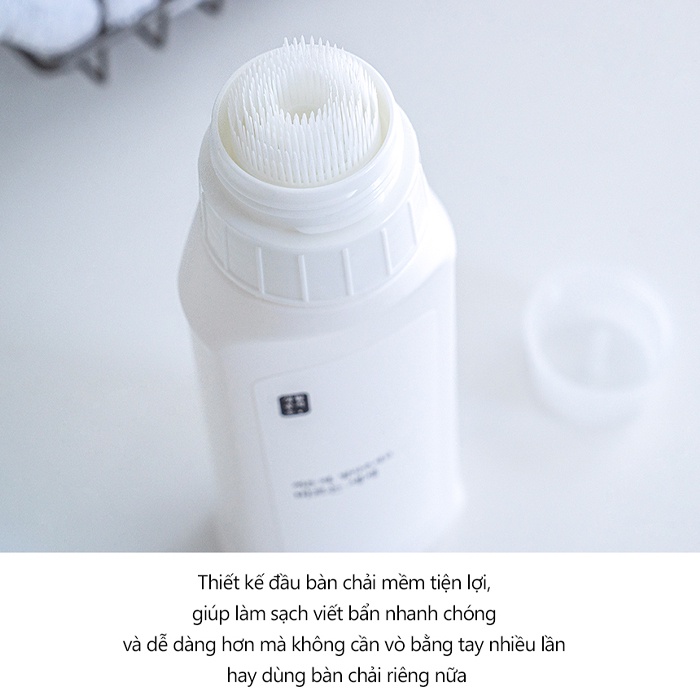 Chai Tẩy Có Đầu Bàn Chải Mềm Đa Năng Tiện Lợi Saengong Hàn Quốc 220ml - K2V Shop
