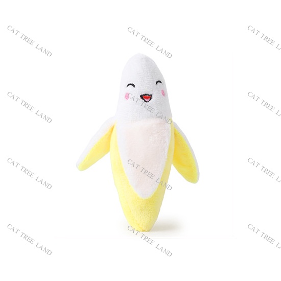 ĐỒ CHƠI CHÓ MÈO, TRÁI CHUỐI NHỒI BÔNG, CÓ ÂM THANH, GẶM NHẮM, MÀI RĂNG, GIẢM NGỨA RĂNG, SẠCH RĂNG