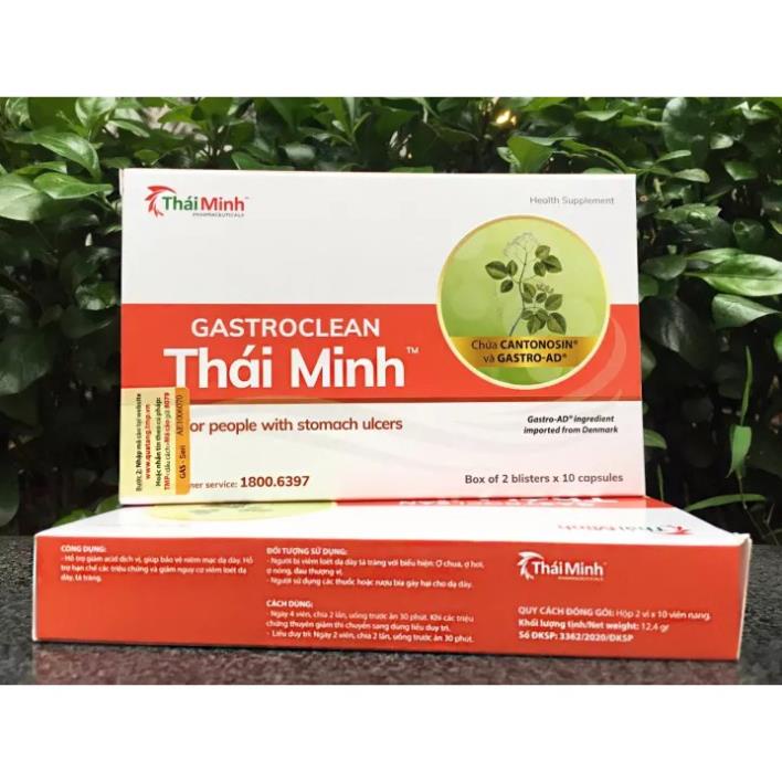 GASTROCLEAN – Hỗ trợ điều trị viêm loét dạ dày, tá tràng, giảm đau thượng vị (20 viên)