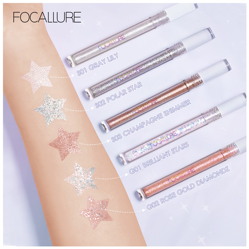 (Hàng Mới Về) Nhũ Mắt Dạng Gel Lấp Lánh Kháng Nước Và Lâu Trôi Focallure 5 Màu Tùy Chọn | BigBuy360 - bigbuy360.vn