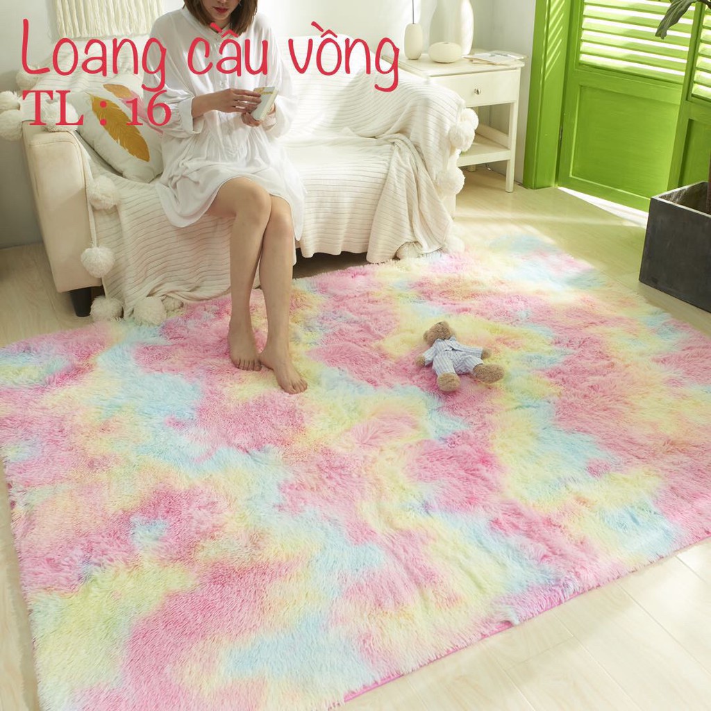 Thảm lông trải sàn mềm mượt trang trí nhà cửa, decor phòng sinh viên đủ kích thước