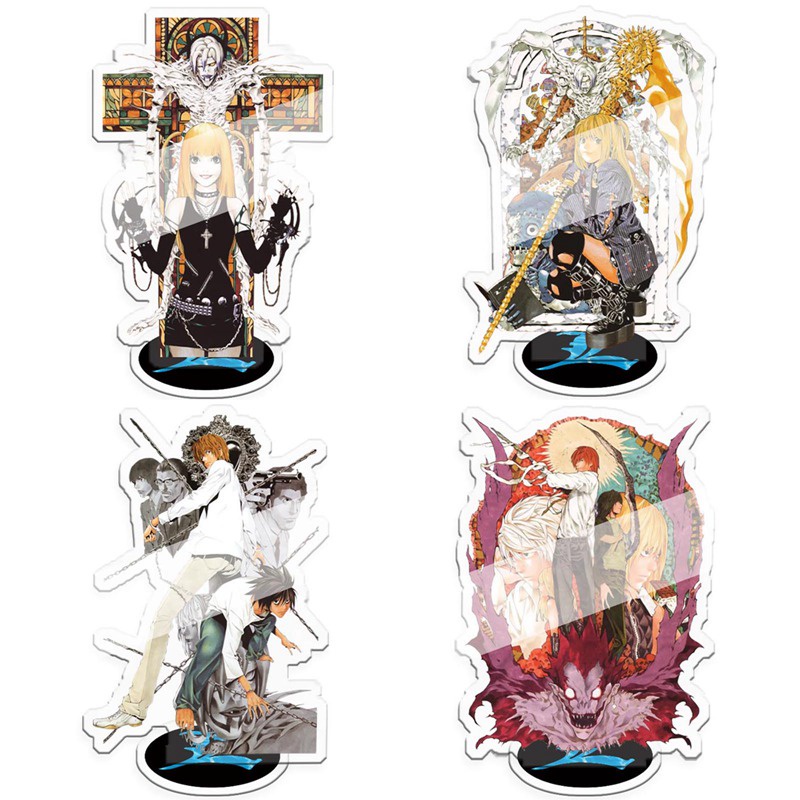 Bảng mô hình nhân vật anime Death Note Yagami Kira Eru Ryuk đứng bằng acrylic