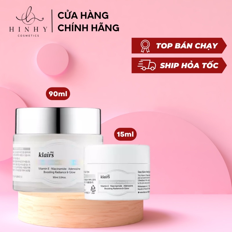 Mặt nạ ngủ kem dưỡng ẩm KLAIRS FRESHLY JUICED VITAMIN E MASK