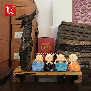 Bộ tượng tứ không 4 điều không 4 chú tiểu, bộ 4 tượng phật phong thủy