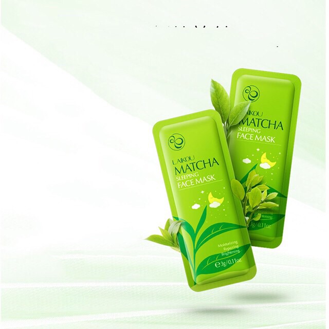 Mặt nạ ngủ trà xanh matcha laiko dưỡng da mụn trắng da căng bóng | Thế Giới Skin Care