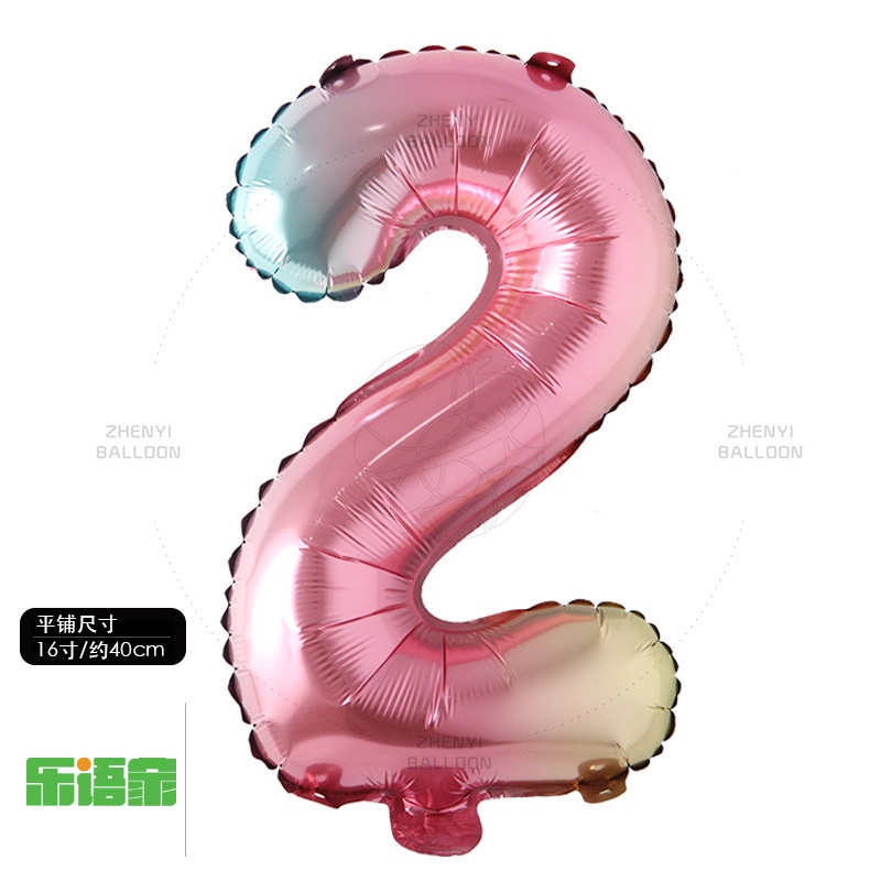 Bong Bóng Bằng Lá Nhôm Màu gradient 16 inch   Trang Trí Tiệc Sinh Nhật / Đám Cưới