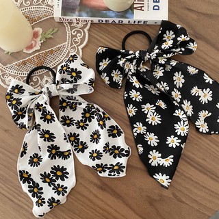 INS Cúc Scrunchies Dây Buộc Tóc Hoa
