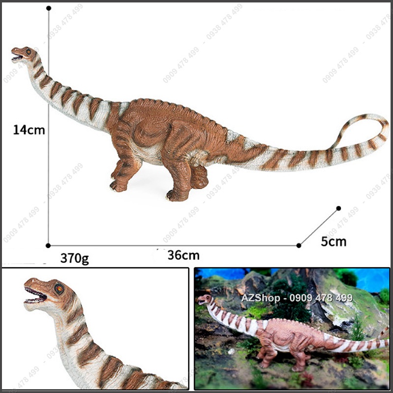 Mô Hình Khủng Long Cổ Dài Apatosaurus - Dài 44cm - Nâu - 7745