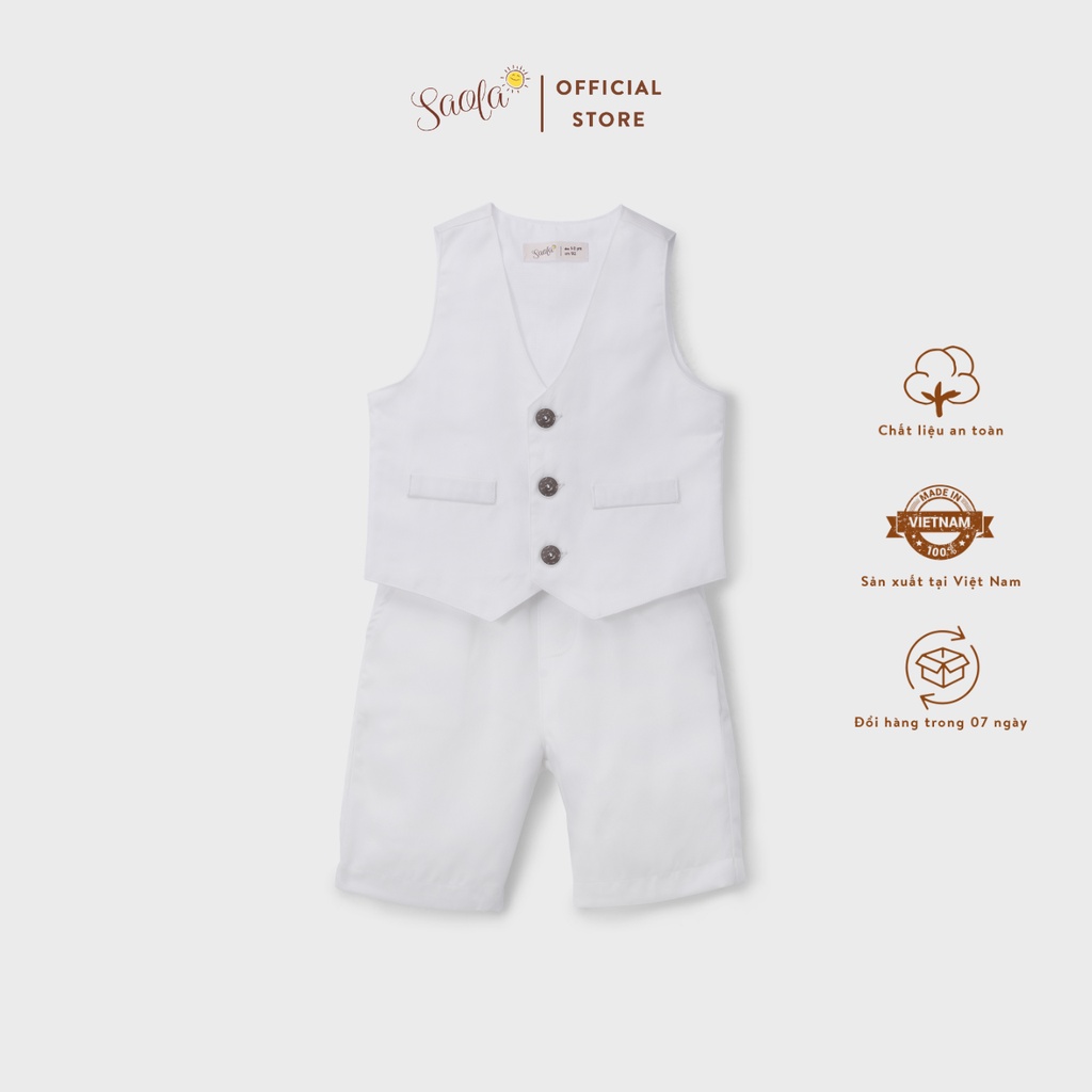Combo Gile Chất Liệu Linen Cao Cấp Phong Cách Hàn Quốc Cho Bé Trai - COMBOGIL2 - SAOLA KIDS CLOTHING