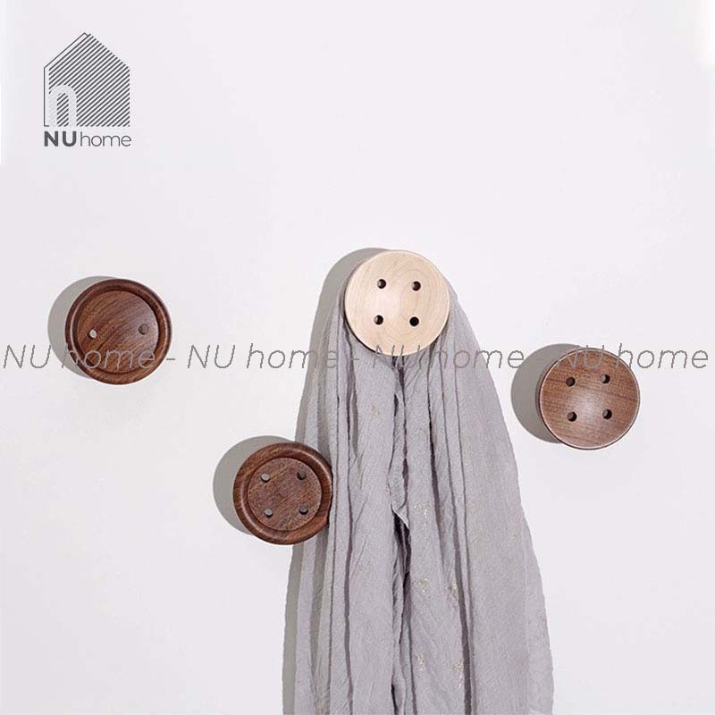 nuhome.vn | Móc gỗ treo đồ hình nút áo 🎏FREESHIP🎏 Decor ,Trang trí mảng tường phong cách độc đáo [HÀNG ĐẸP CHUẨN HÌNH]