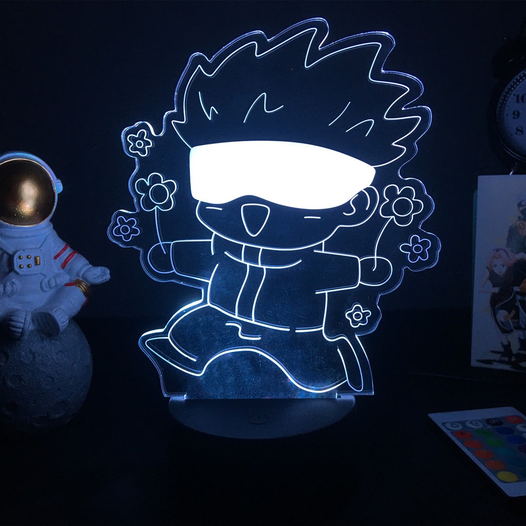 Đèn Led Cảm Ứng Bằng Acrylic Hình Nhân Vật Anime Gojo Satoru Trang Trí Phòng Ngủ