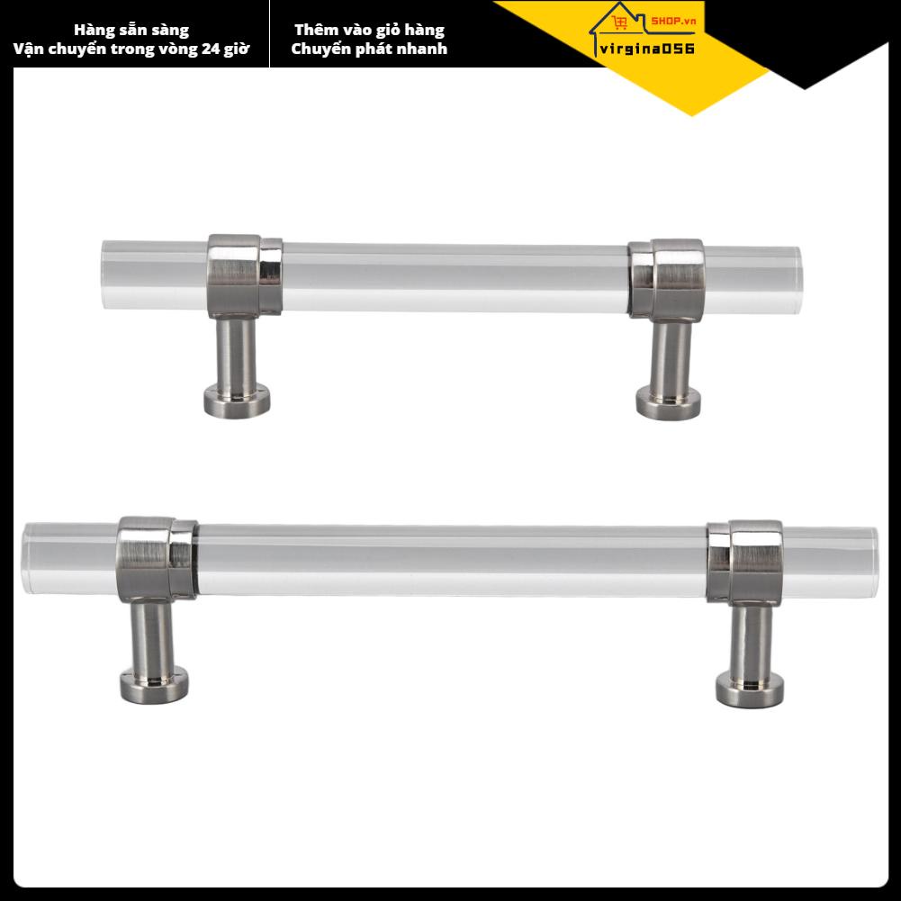 Virgina056 Ngăn kéo acrylic Tủ pha lê Kéo quần áo Tay nắm bạc bếp cửa phòng tắm