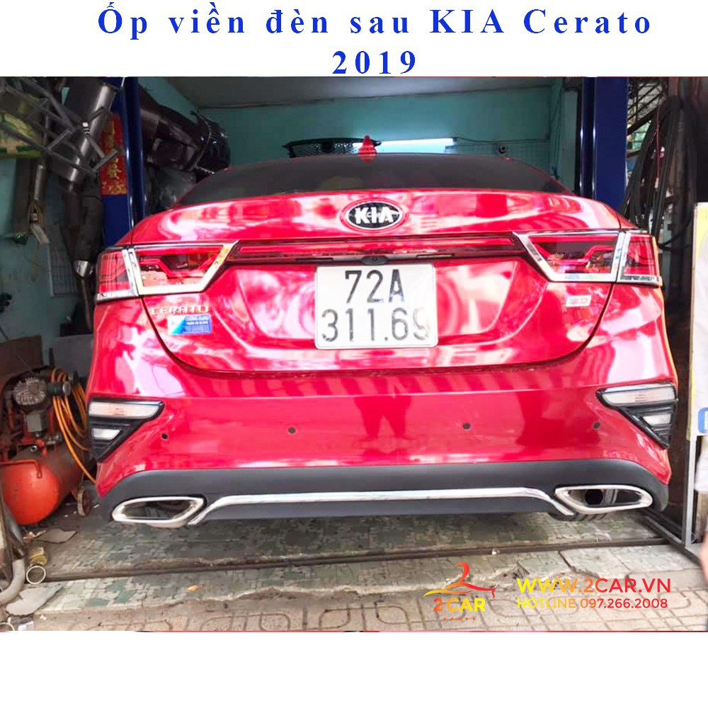 Combo bộ ốp viền đèn trước và sau Kia Cerato 2019-2020