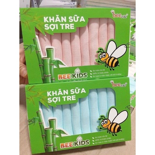 Khăn sữa sợi tre bee kids hộp 10 chiếc