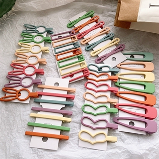 Kẹp Tóc Kiểu Dáng Hình Học Dễ Thương Bề Mặt Nhám Nhiều Mẫu Tùy Chọn