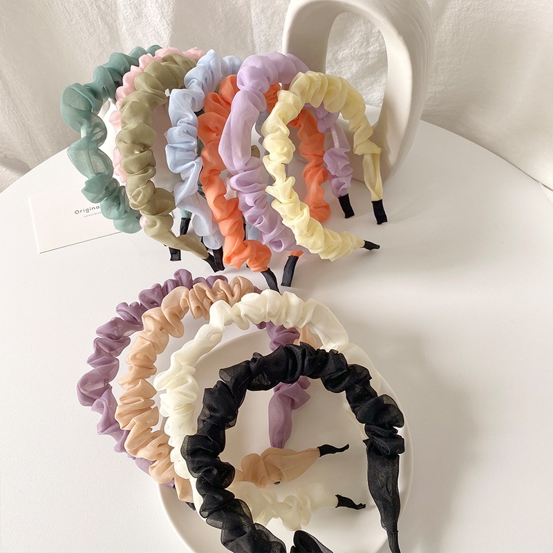 Bờm tóc voan kính băng đô nữ Hàn Quốc nhiều màu - Y012