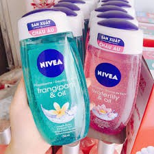 Sữa tắm Nivea Frangipani & Oil 250ml (màu xanh)