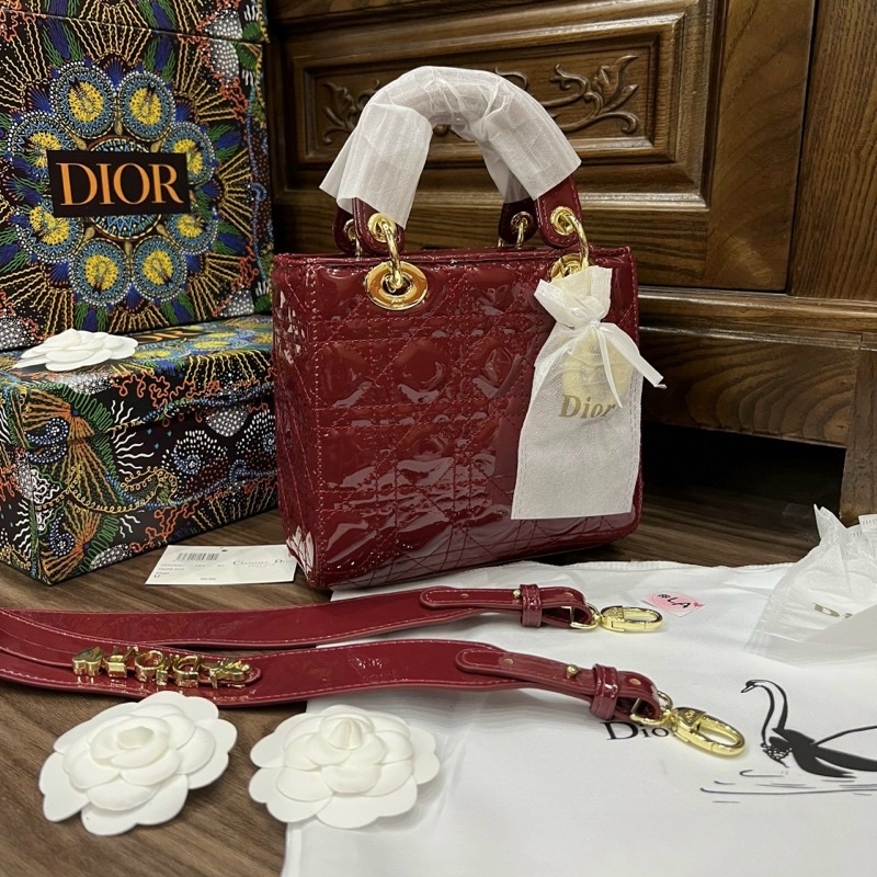 Túi nữ xách tay đeo chéo sang trọng C Lady bóng 5 màu  FULLBOX