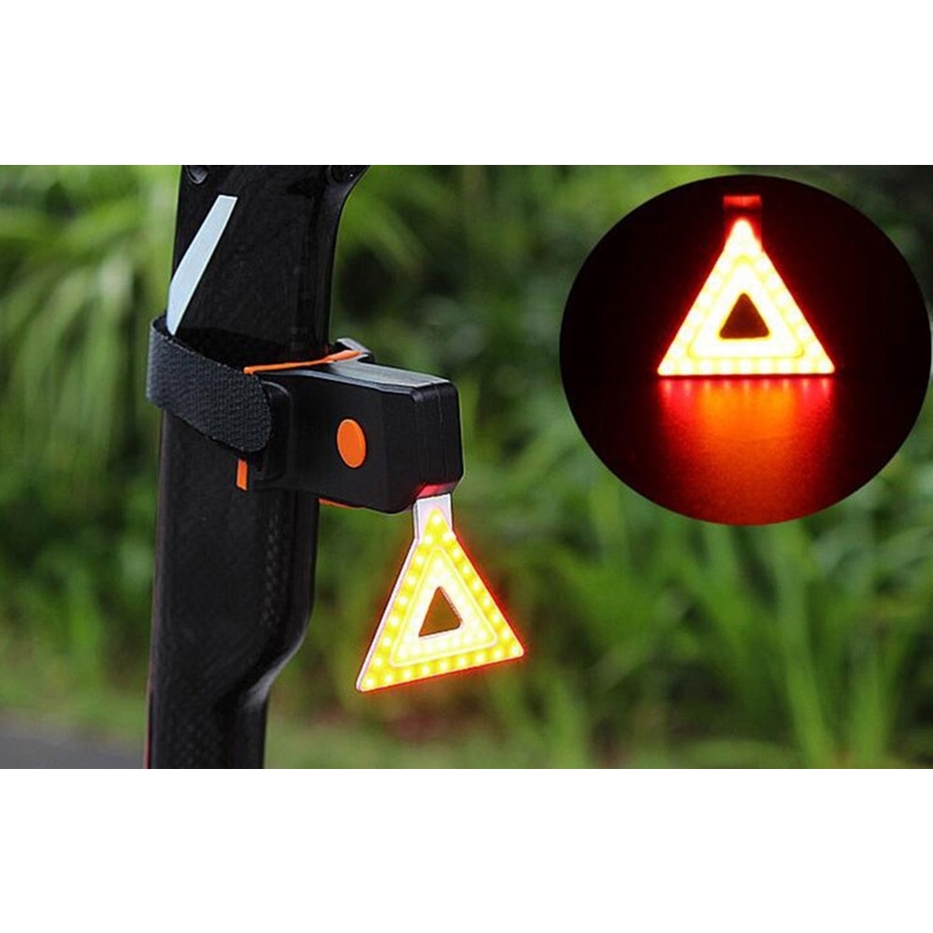 Đèn LED cảnh báo an toàn với cổng sạc USB cho xe đạp