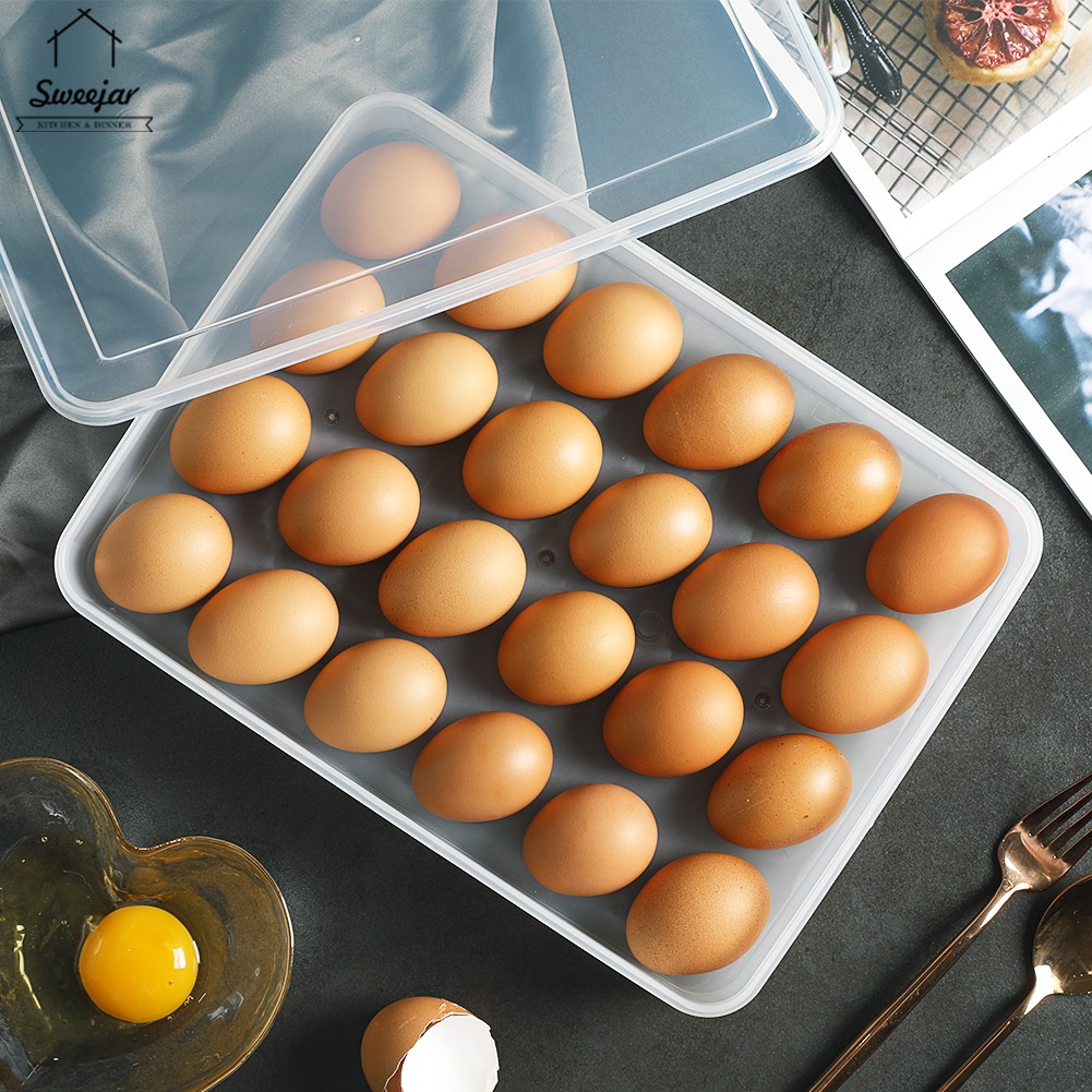 Hộp đựng trứng SWEEJAR 24 ngăn bền tiện lợi sử dụng trong tủ lạnh