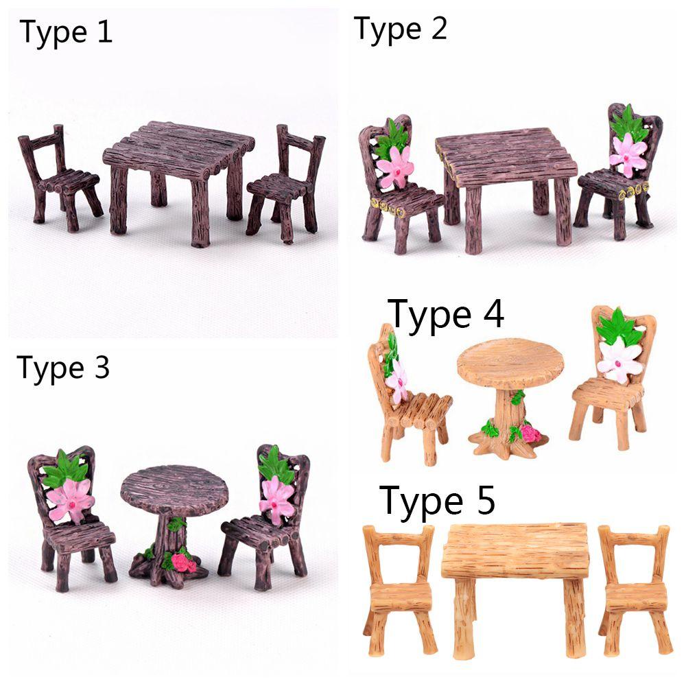 Set 3 Bàn Ghế Trang Trí Nhà Búp Bê DIY Mới
