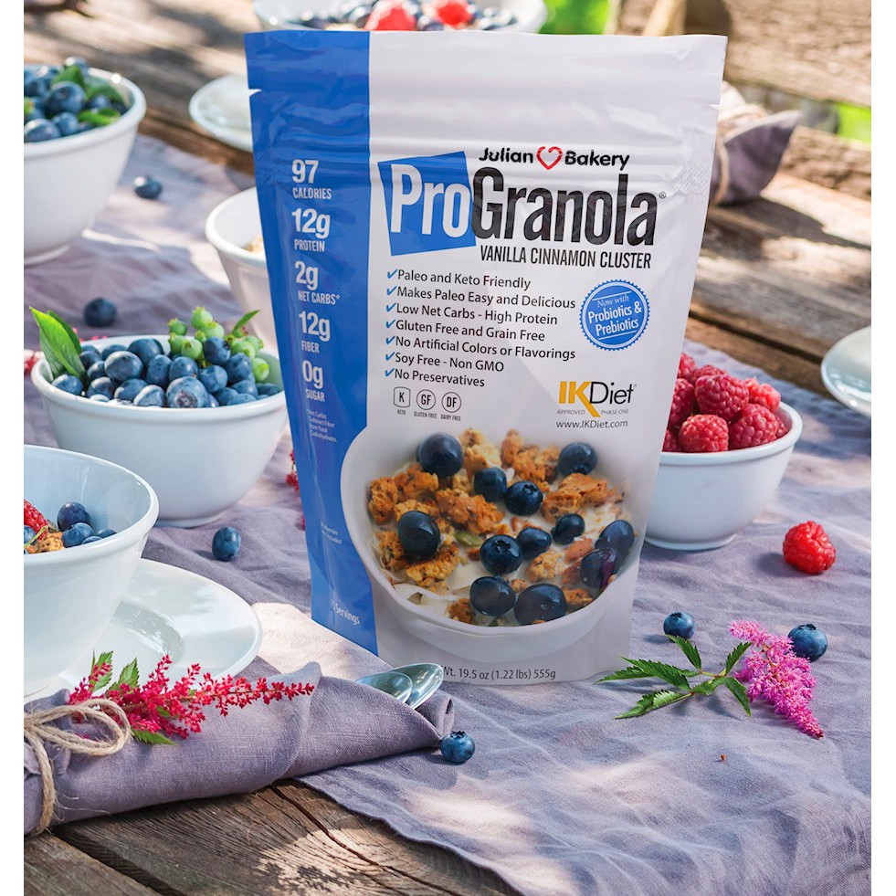 Ngũ cốc Pro Granola Keto ăn kiêng 500gr JULIAN BAKERY - USA/Low Carb/ Gluten Free/ Eat Clean