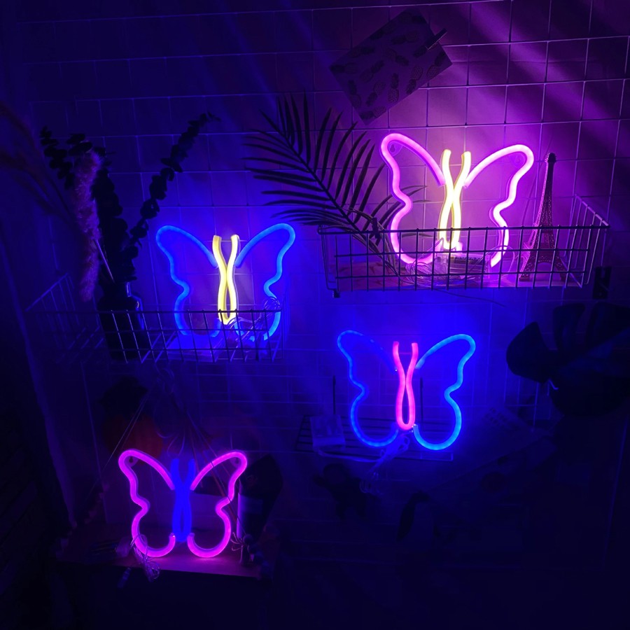Đèn trang trí nhà cửa Led Neon Sign hình Con Bướm