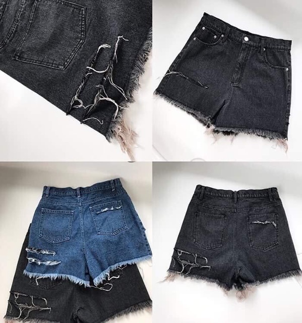 Short jean lai tua cut-out