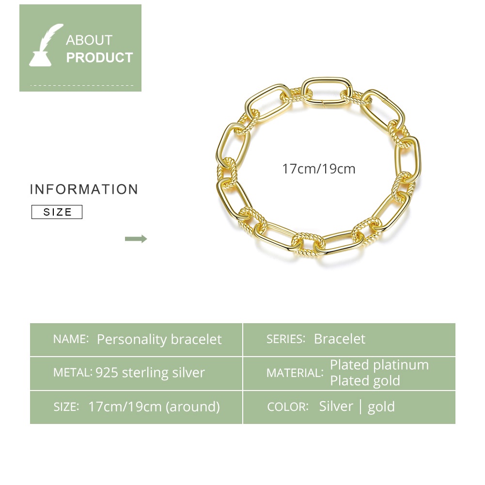 Vòng đeo tay bamoer BAMOER Bạc 925 đa kiểu dáng sang trọng cao cấp