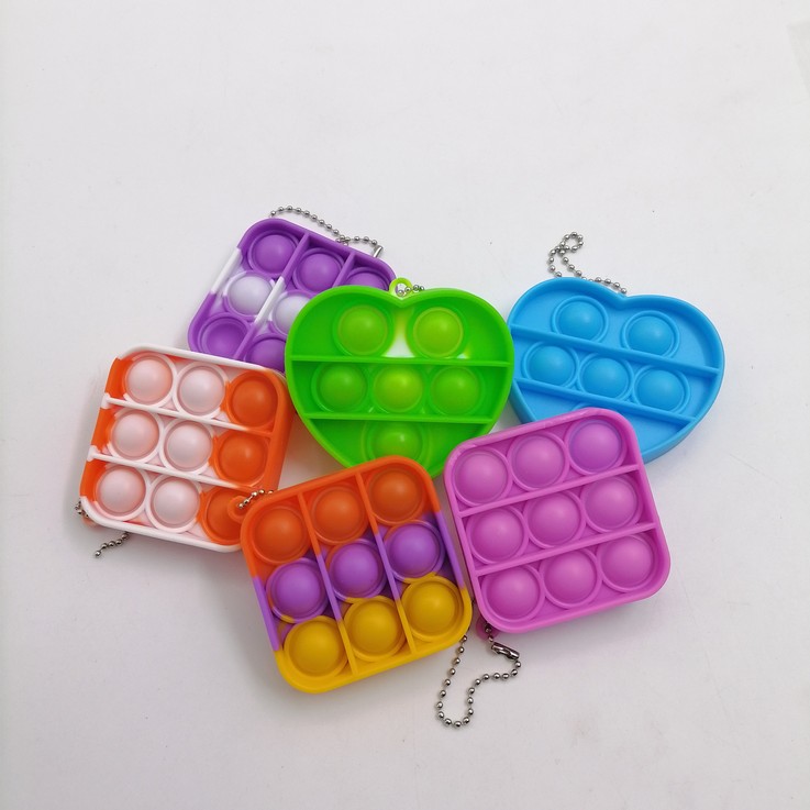pop it mini Móc Khóa Hình Trò Chơi Nhấn Bóng Đơn Giản