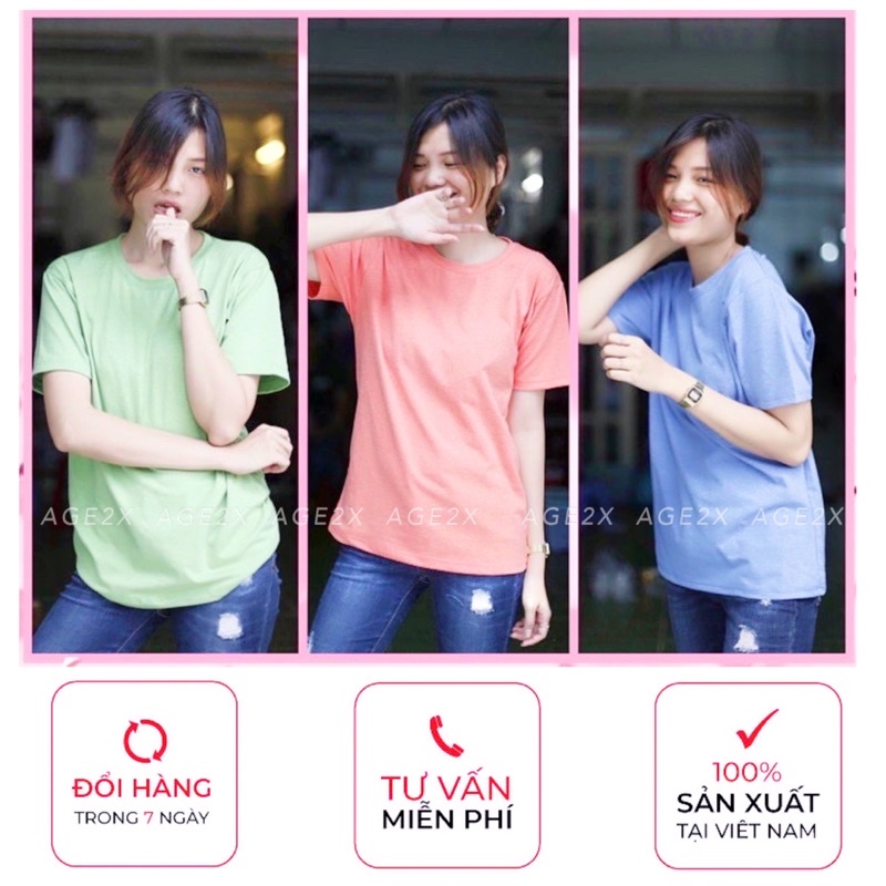 Top 5 màu tươi có hiệu ứng Đốm Áo thun trơn AGE2X hot nhất hè này