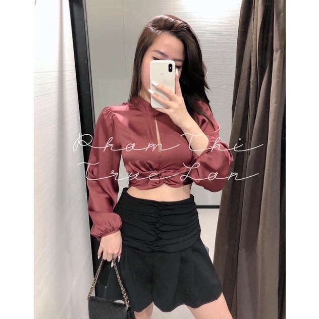 Chân váy nhún khuy