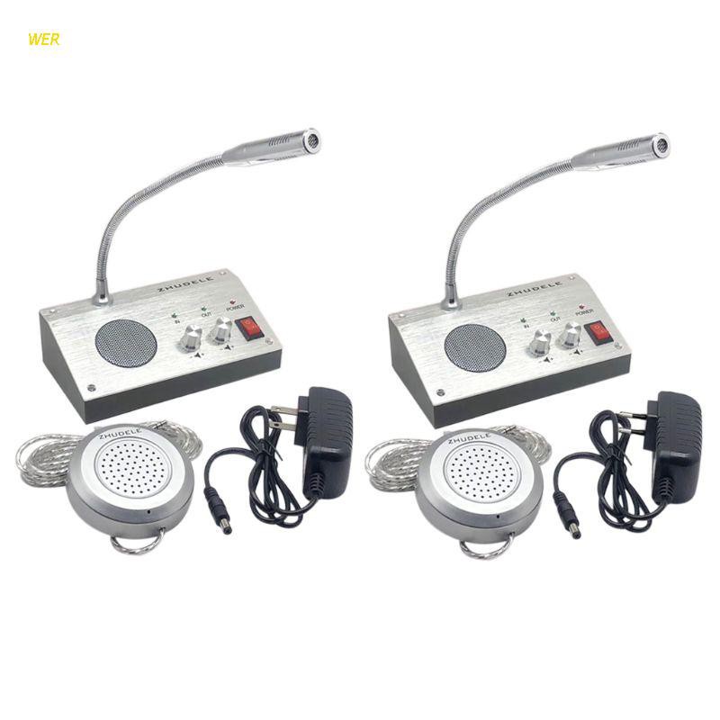 Điện thoại liên lạc nội bộ 2 chiều không cần tiếp xúc tiện dụng cho ngân hàng/bán vé
