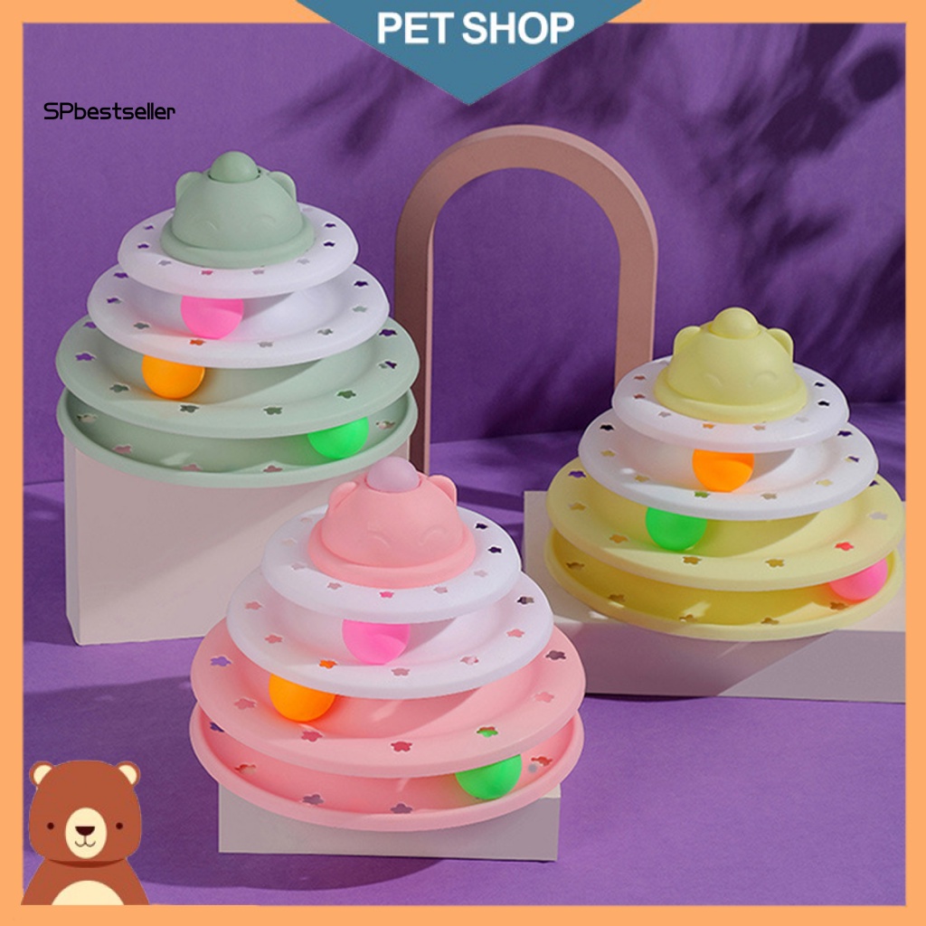 Đồ Chơi Tháp Bóng Lăn Rèn Luyện Trí Thông Minh Trong Nhà Cho Mèo Cưng