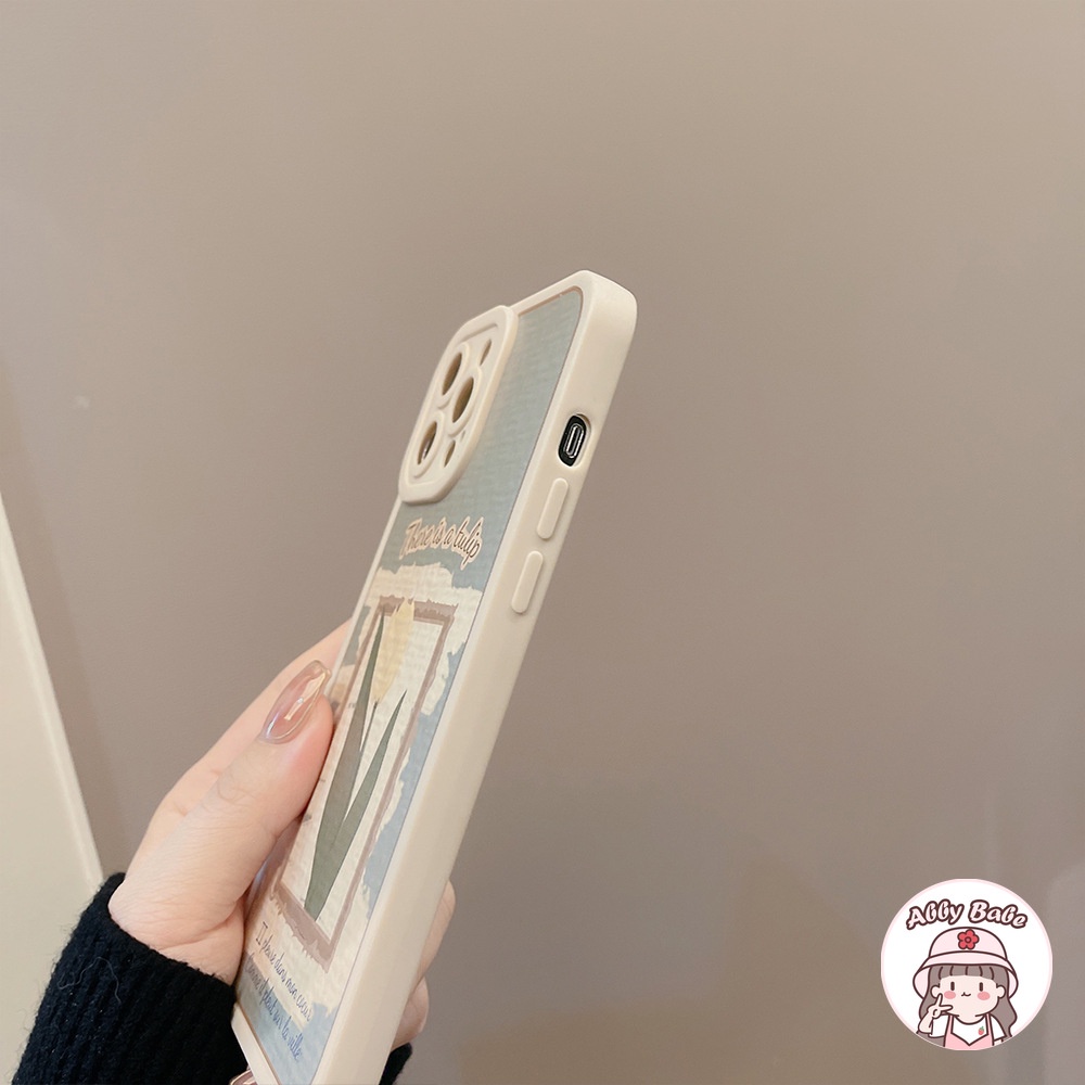 Ốp Điện Thoại TPU Mềm Mỏng Chống Sốc Vẽ Hoa Hồng Sơn Dầu Retro Cho IP 13 12 11 Pro Max XR 8 7 Plus