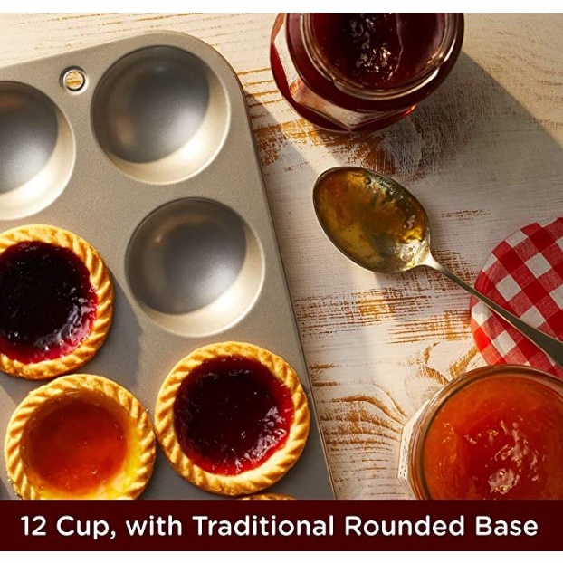 Khuôn bánh tart tròn chống dính 12 ô chefmade