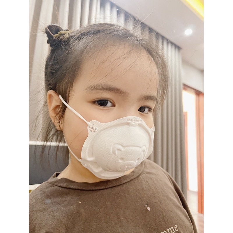Khẩu trang gấu 3D cho bé từ 0-3 tuổi ( túi 3 chiếc )